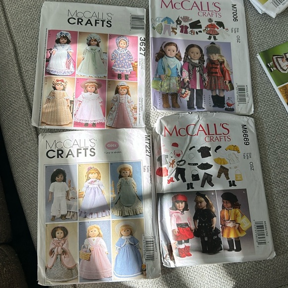 4 McCall’s doll clothes patterns - Picture 1 of 7